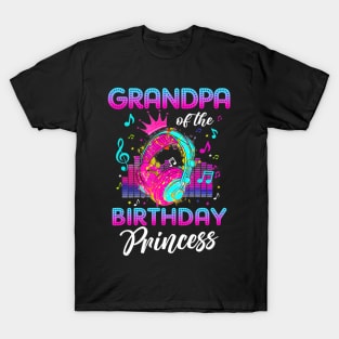 Grandpa Of The Birthday Princess Rockstars T-Shirt